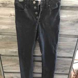 High waisted black skinny jeans